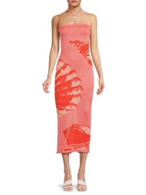 Torn by Ronny Kobo Lola Print Bodycon Midi-Dress on SALE | Saks OFF 5TH | Saks Fifth Avenue OFF 5TH