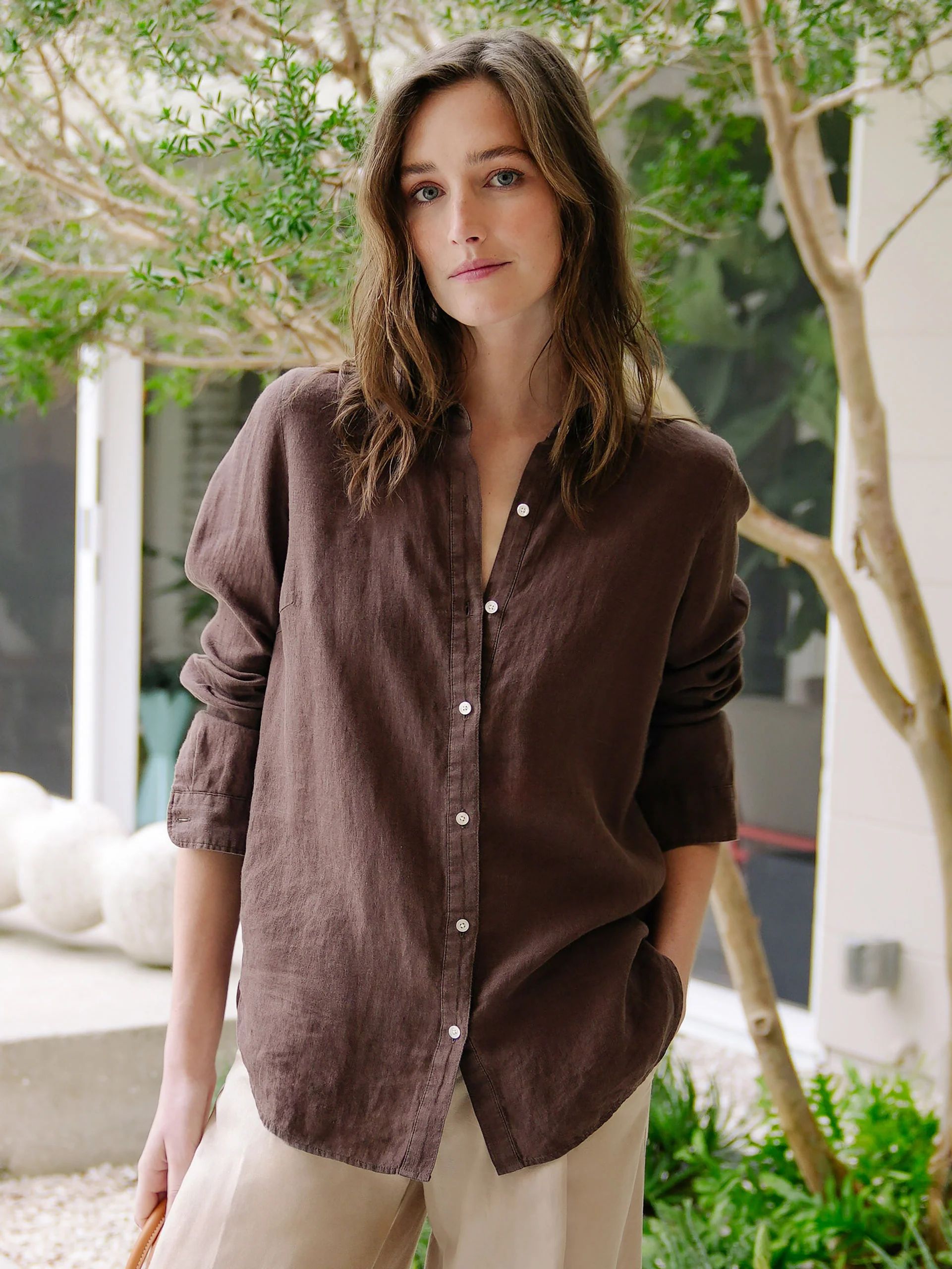 Britt Linen Shirt | J.McLaughlin