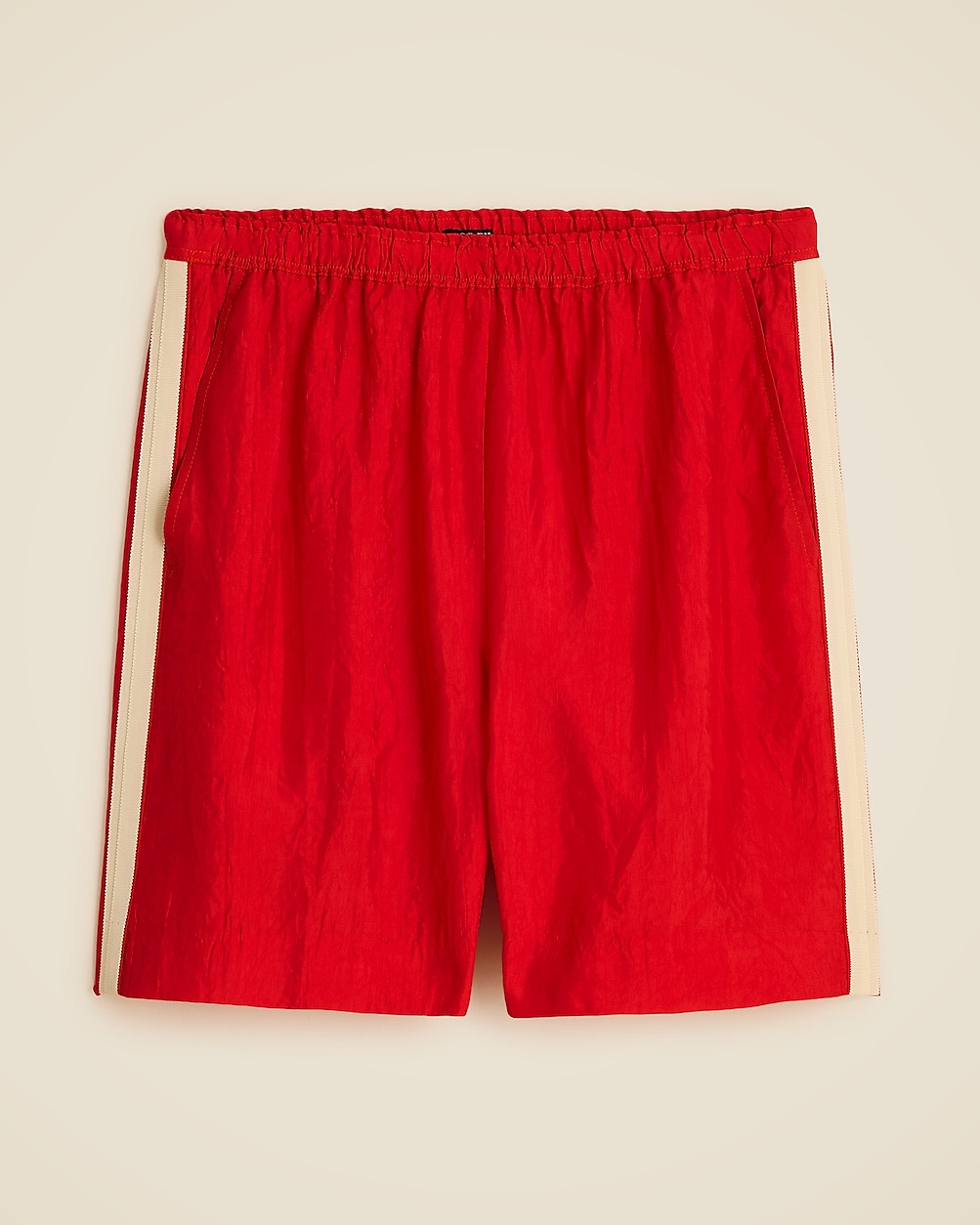 7" Stratus side-stripe short in textured satin | J. Crew US