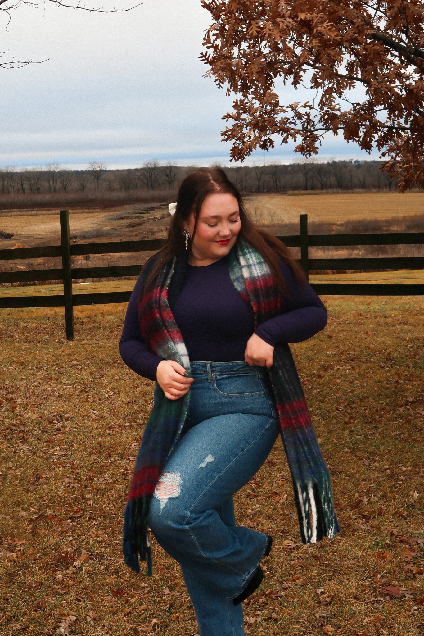 cozy but elevated winter outfit! Xxl in bodysuit, 16 long in jeans, shoes are a great width for my wide feet 

#LTKstyletip #LTKplussize #LTKfindsunder50