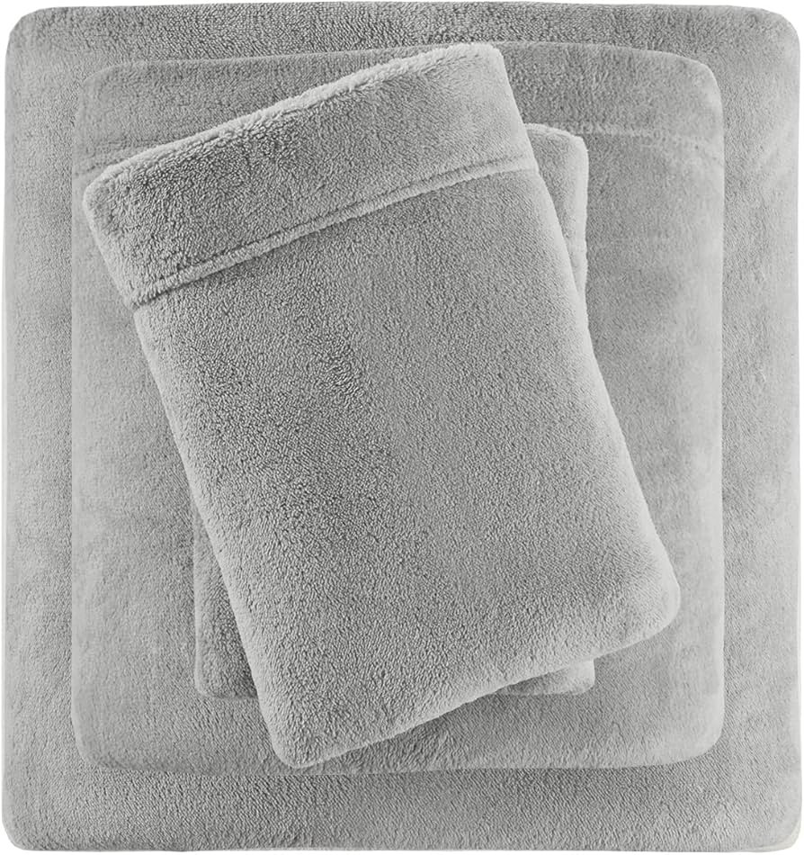 Sleep Philosophy True North Soloft Plush Bed Sheet Set, Wrinkle Resistant, Warm, Soft Fleece Shee... | Amazon (US)