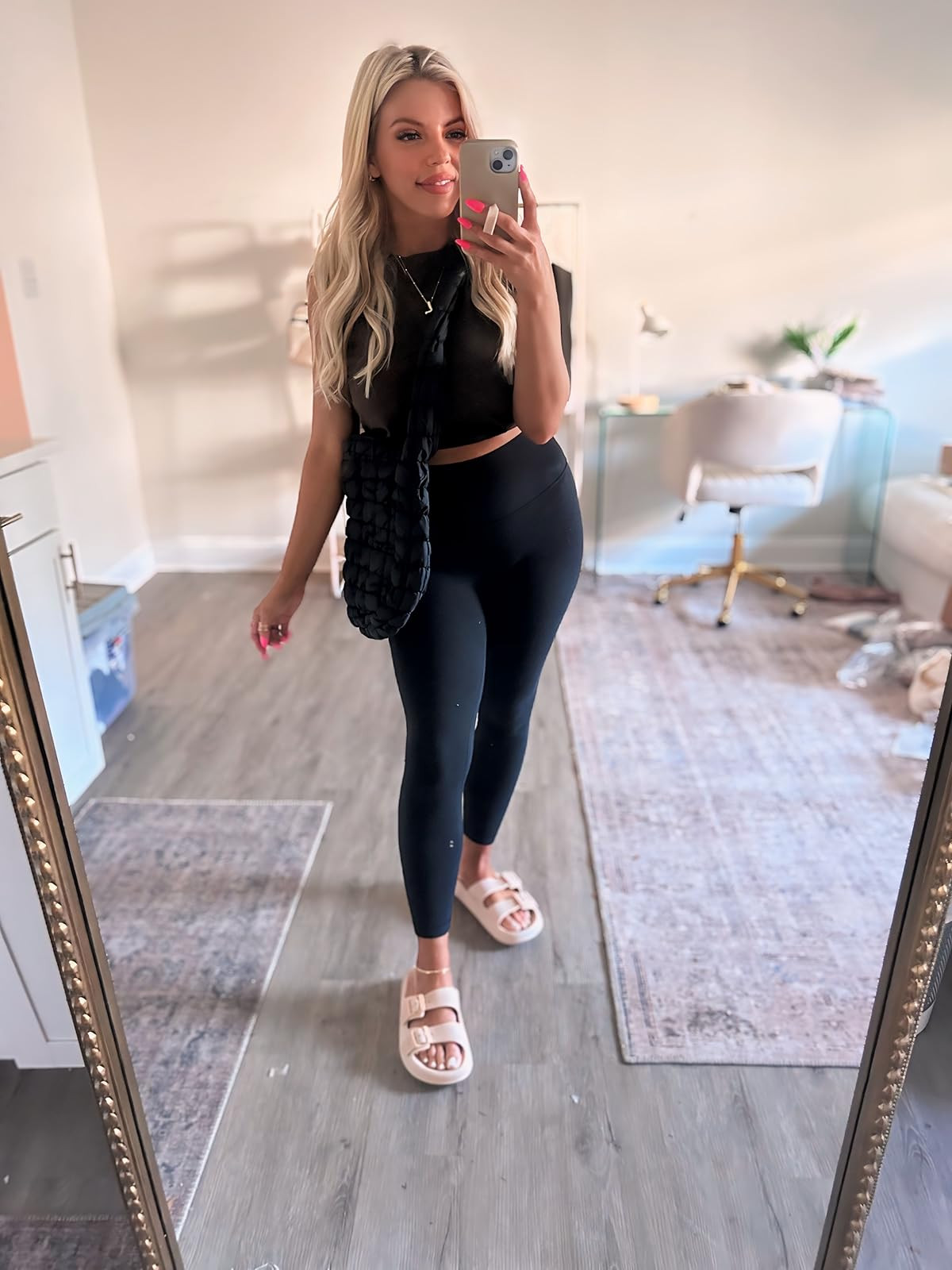 Xcreando Hot Pink French Almond Shaped Acrylic Gel Press On Nails, Set of 24 | Amazon (US)