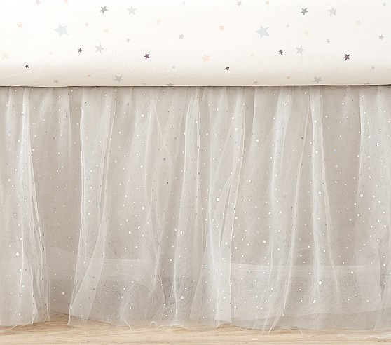 Shimmer Tulle Crib Skirt | Pottery Barn Kids