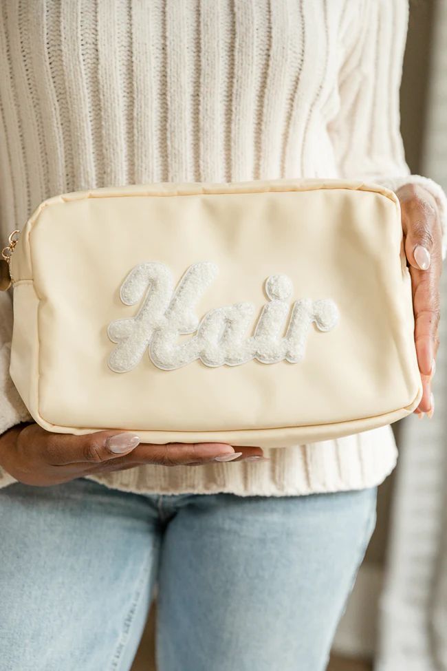 Cream Monochromatic Hair Patch Bag DOORBUSTER | Pink Lily