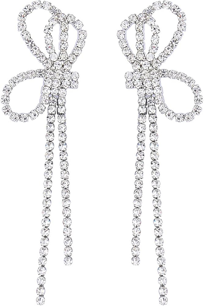 MaraLota Long Tassel Crystal Chandelier Rhinestone Earrings for Women Sparkly Fringe Drop Dangle ... | Amazon (US)