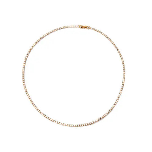 NICKHO REY Tish Tennis Necklace in White/gold at Nordstrom, Size 16 | Nordstrom