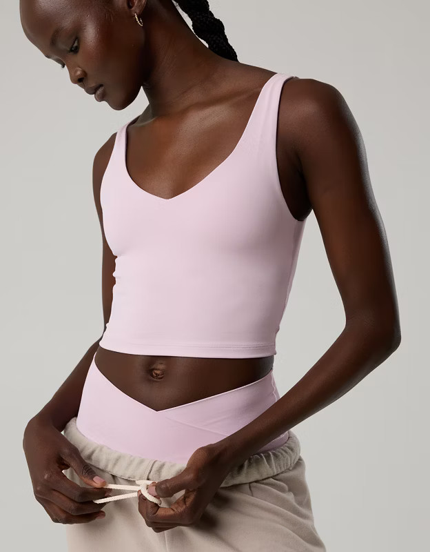 OFFLINE By Aerie Real Me Low Key Longline Sports Bra | Aerie