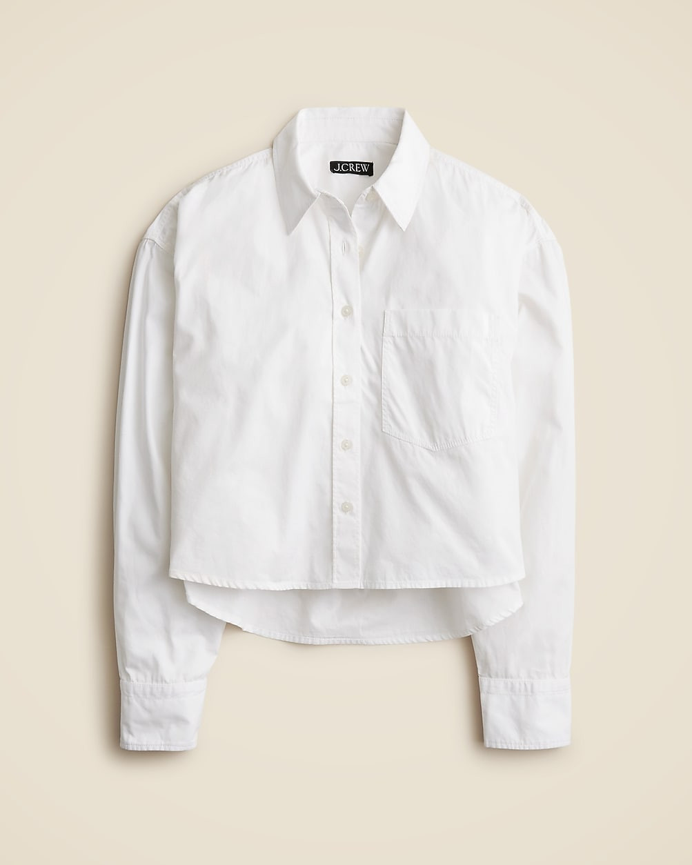 Étienne cropped button-up shirt in cotton poplin | J. Crew US