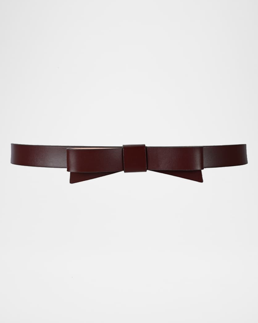 bow skinny leather belt | Neiman Marcus