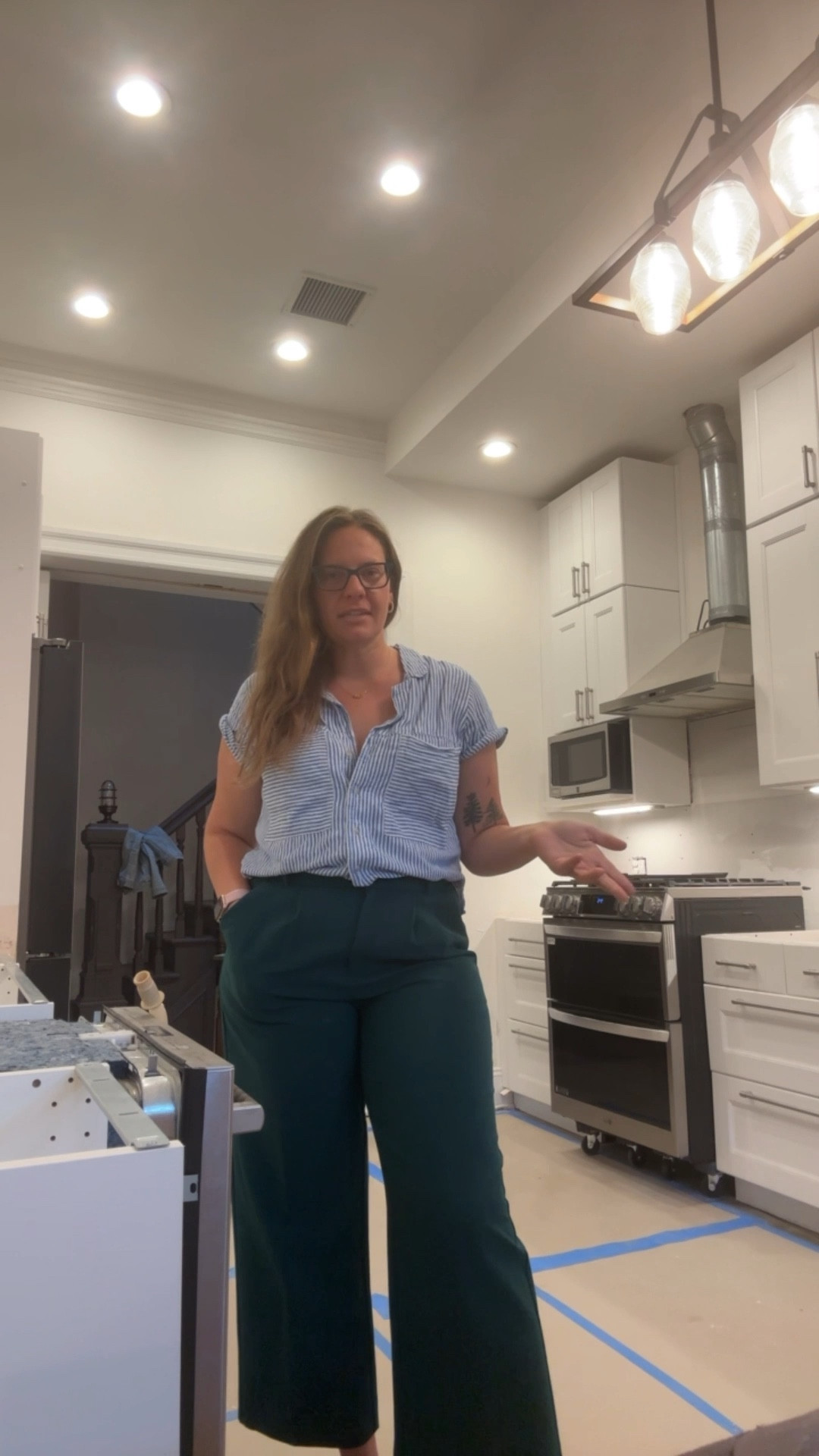 Checking in from a job site of a kitchen remodel project. 

This interior designer client was out of town and we were able to manage all the details for them while they were away from the construction and noise and *stress* of the project… it’s one of my favorite ways to support our clients 💛

Anyway… bringing you along with my day, so I’ll share my outfit and a few of the accessories we’re using in this space- aka top secret design details 😉

#LTKStyleTip #LTKWorkwear #LTKHome