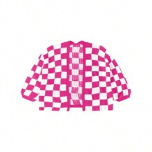 Women's Casual Chic Checkered Pattern Cardigan | SHEIN