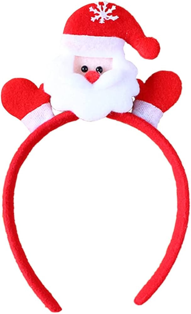 Santa Clause Headband - Red Christmas Hair Hoop Womens & Girls Hair Accessories Headdress for Cos... | Amazon (US)
