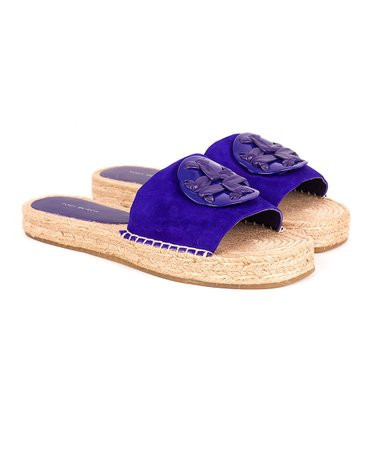 Tory Burch Dark Purple Woven Double Leather Sandal - Women | Zulily