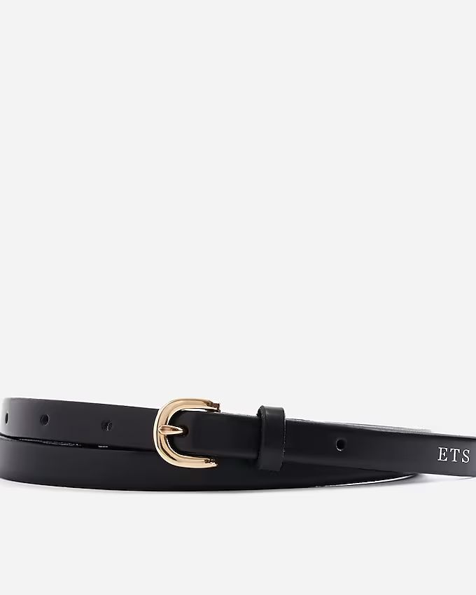 Skinny Italian leather belt | J.Crew US