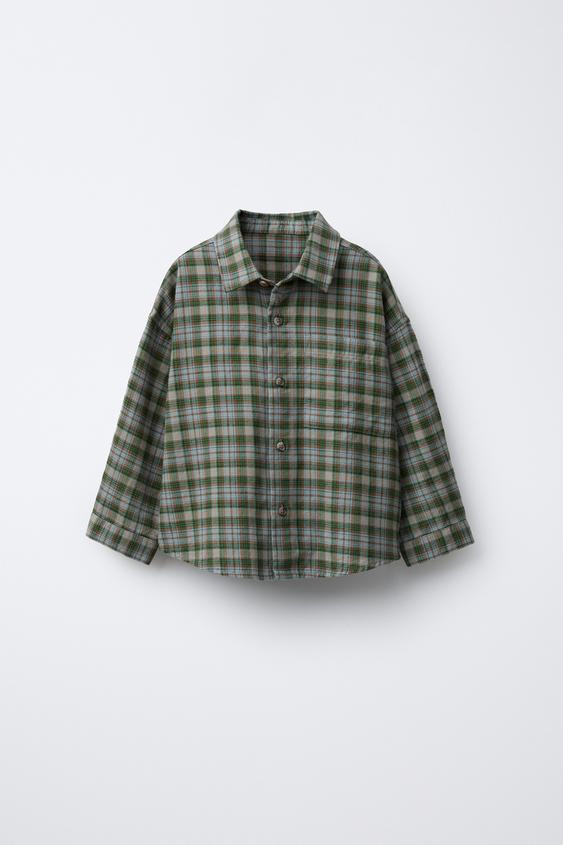 CHECK SHIRT WITH POCKET | Zara UK