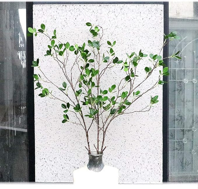 Ollain 43" Artificial Greenery Stems Plants Faux Leaf Green Eucalytus Branches Ficus Twig Fern Fa... | Amazon (US)
