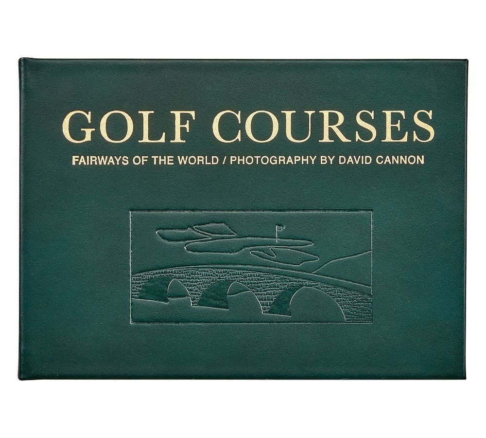 Golf Courses Leather Book, Green | Pottery Barn (US)