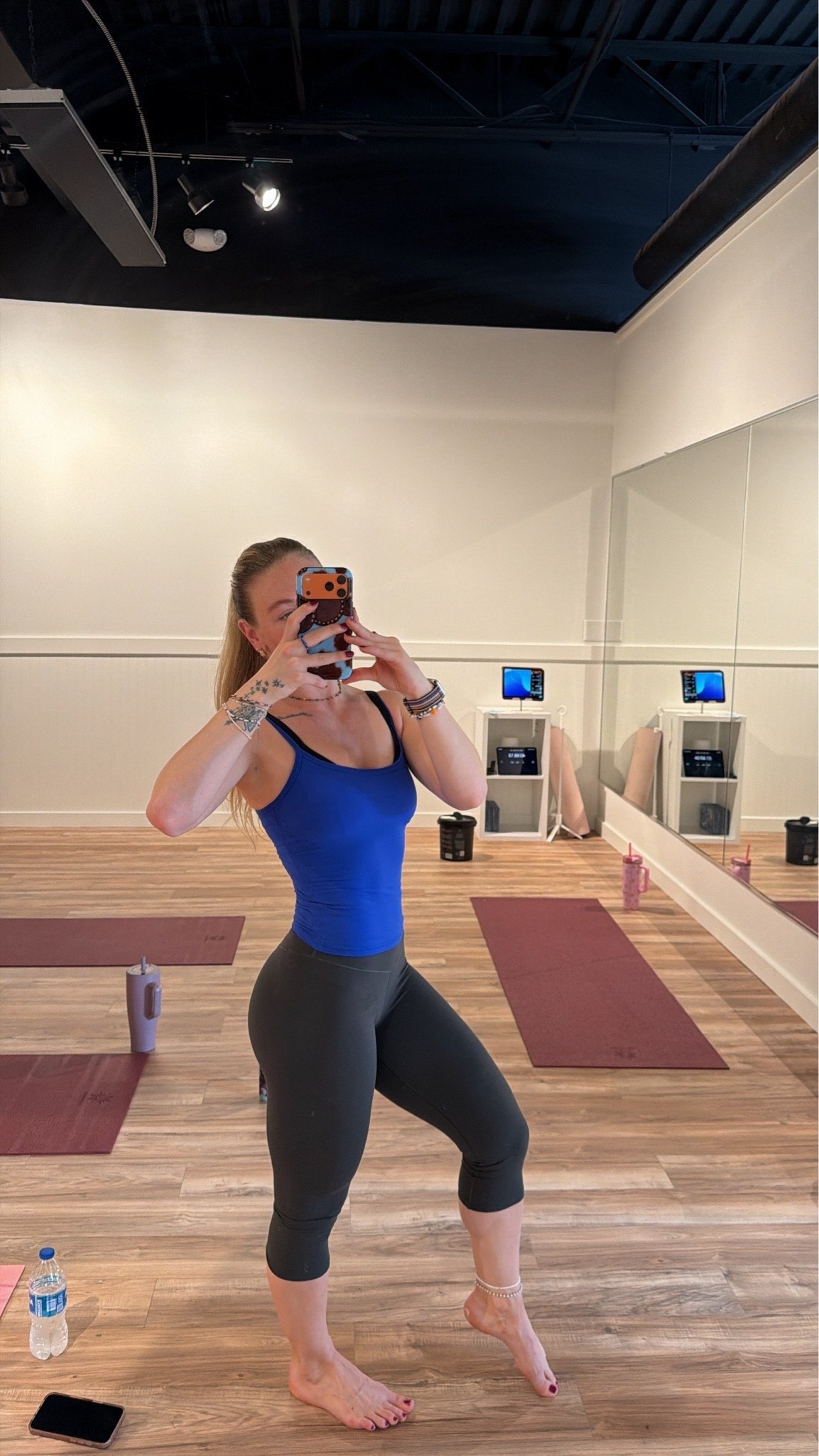 wednesday pilates outfit 🤭 wearing a size small in both! @Aritzia @Aerie obsessed with these capri leggings!!

#LTKootd #LTKfitnessgoals #LTKActive