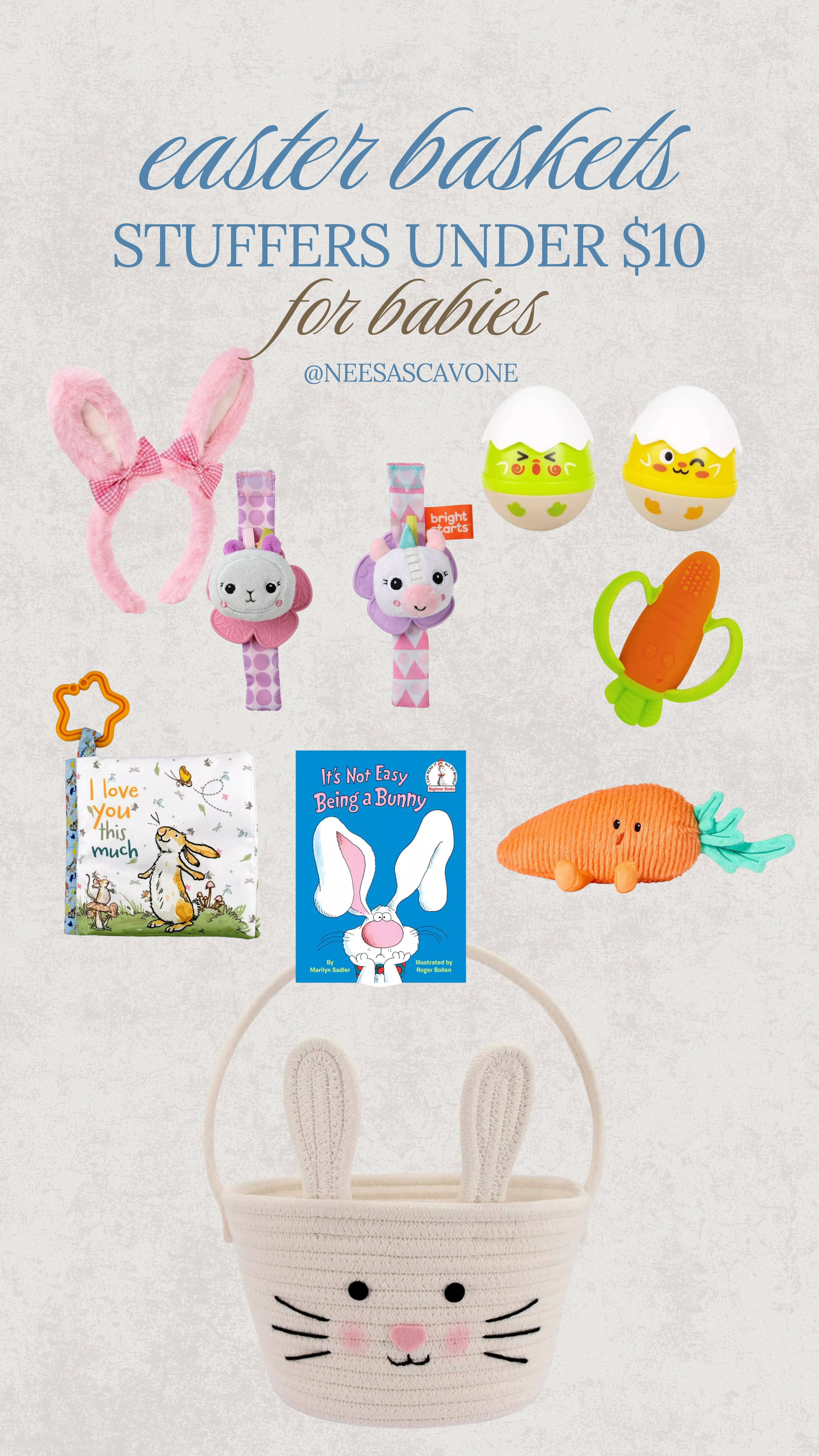 easter basket inspiration for babies under $10

babies first easter, baby, baby toys for easter, baby easter basket, easter basket fillers for babies, carrot teether, rattle, bunny book, rabbit, eggs 

 

#LTKSpringSale #LTKBaby #LTKSeasonal