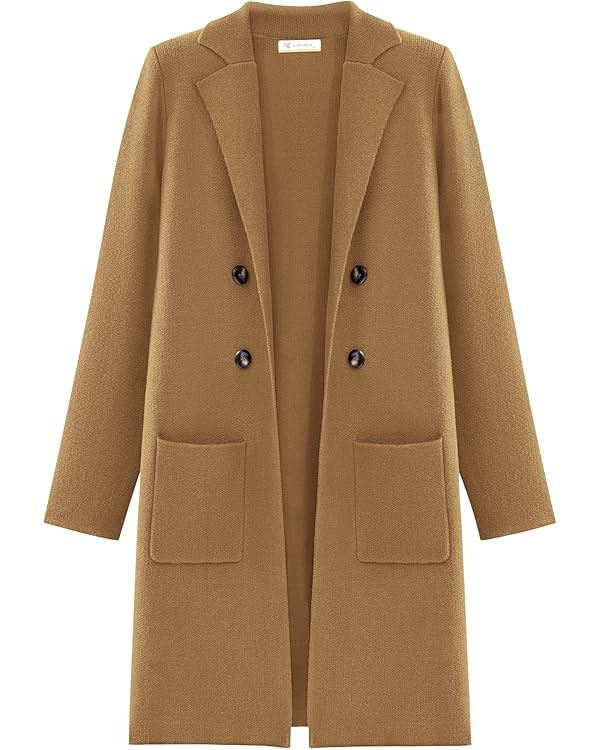 KIRUNDO Cardigan Sweaters for Women 2025 Fall Open Front Knit Sweater Jackets Business Casual Lon... | Amazon (US)