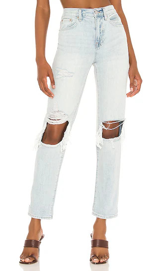 Presley High Rise Relaxed Roller in Normandie | Revolve Clothing (Global)