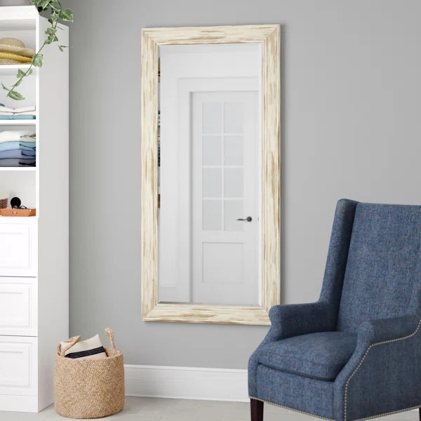 Somerton Farmhouse Beveled Distressed Vanity Mirror | Wayfair North America