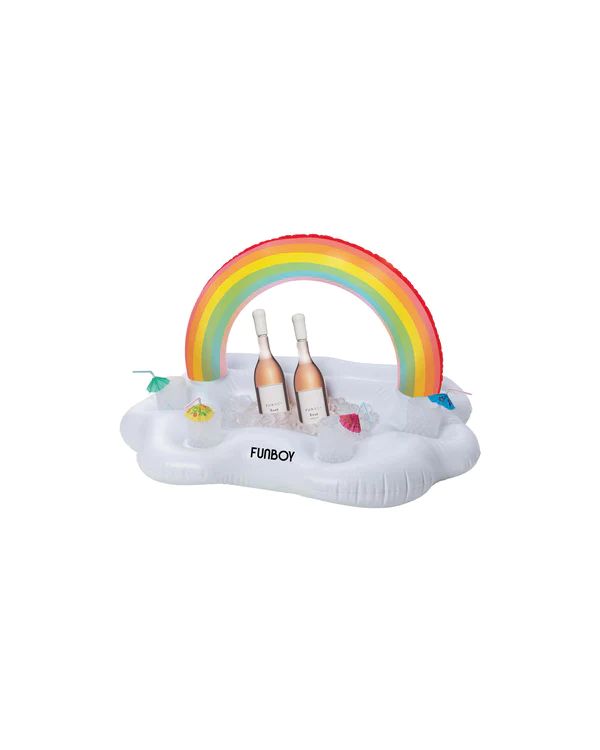 Inflatable Cooler: Rainbow Cloud Floating Drink Station | FUNBOY