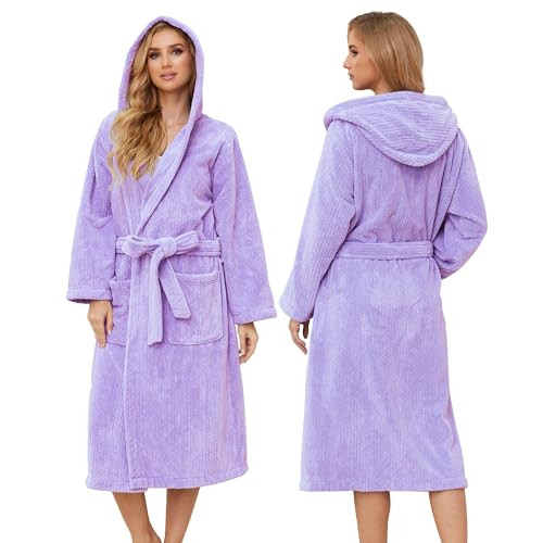 Hooded Bathrobes for Women, Soft Long Towel Robes for Women - Quick Dry yet Warm | Amazon (US)