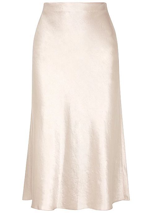 Ivory high-waisted satin skirt | Harvey Nichols (Global)
