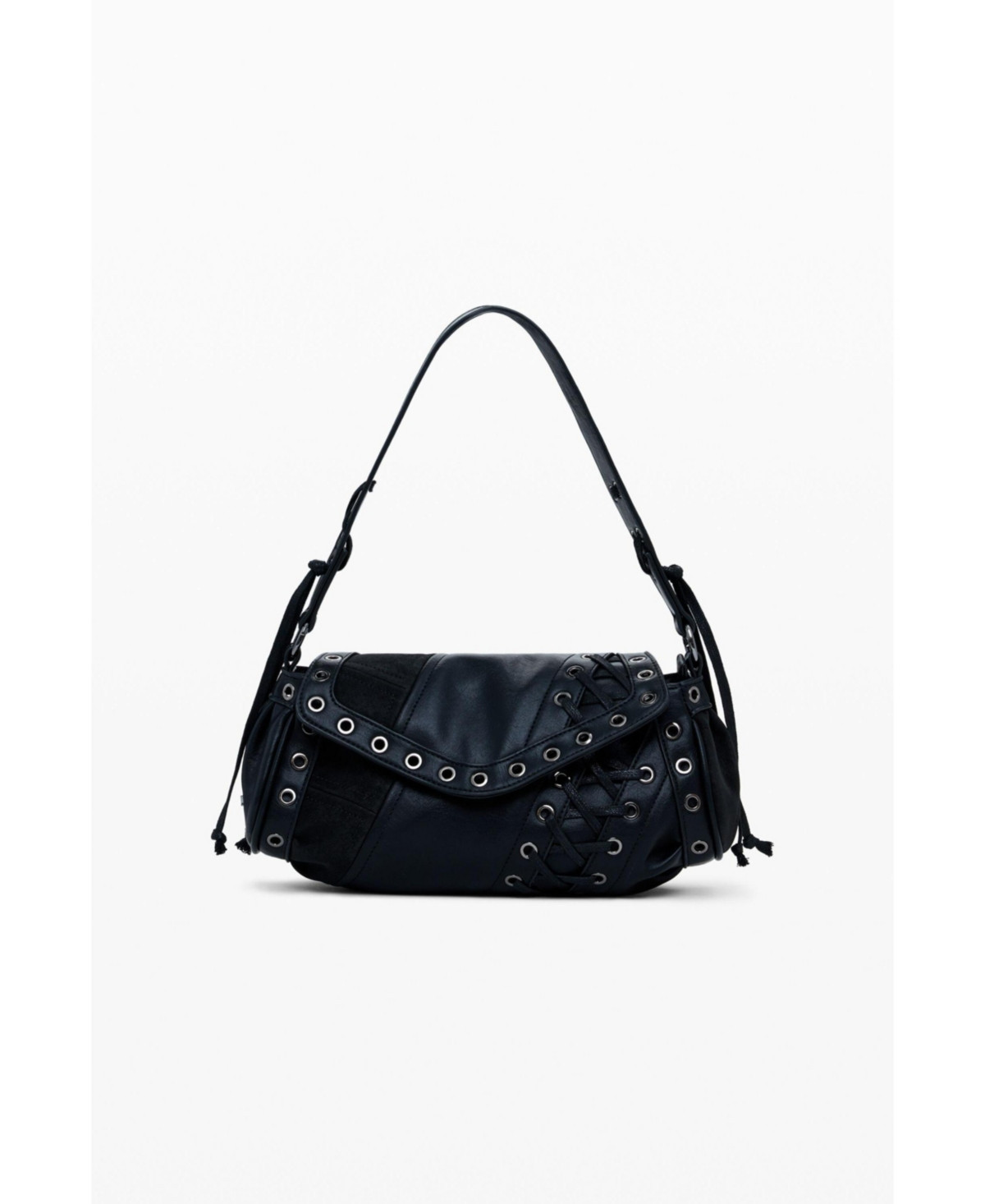 Desigual Women's Medium faux leather patch bag - Black | Macy's