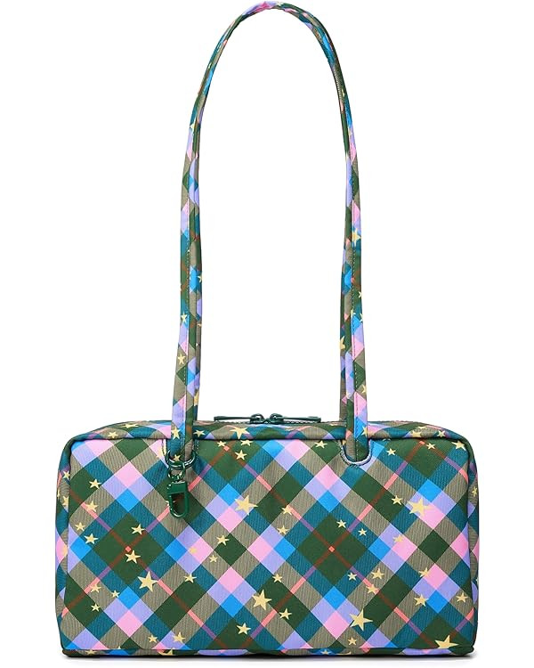 Lightweight Nylon Bowler Bag for Women, Casual East-West Shoulder Handbag Featuring Charm Loop, E... | Amazon (US)
