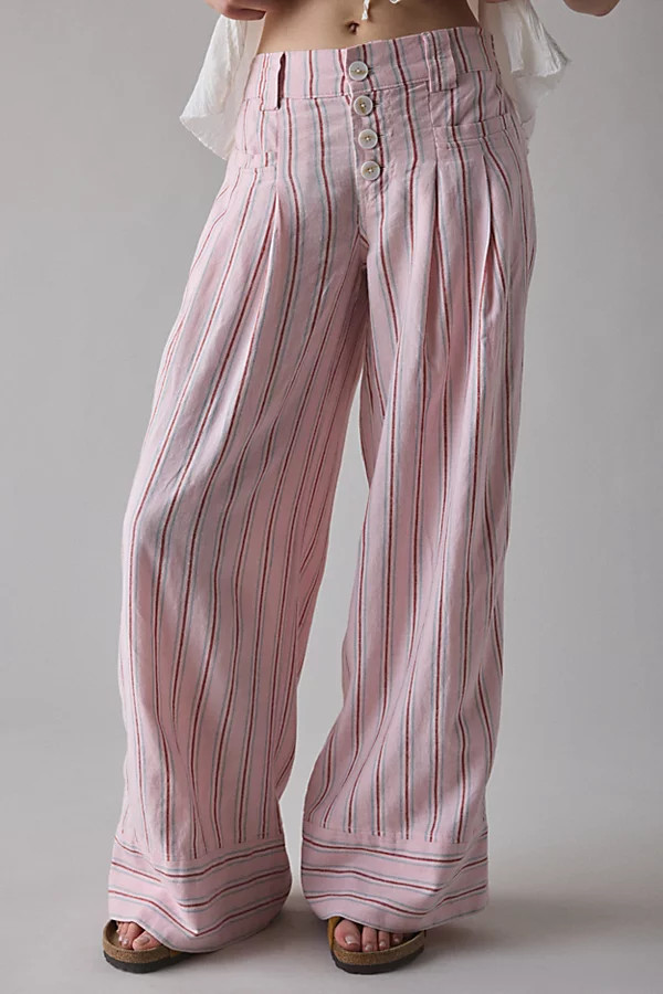 UO Daybreak Linen Blend Wide Leg Pant | Urban Outfitters (US and RoW)