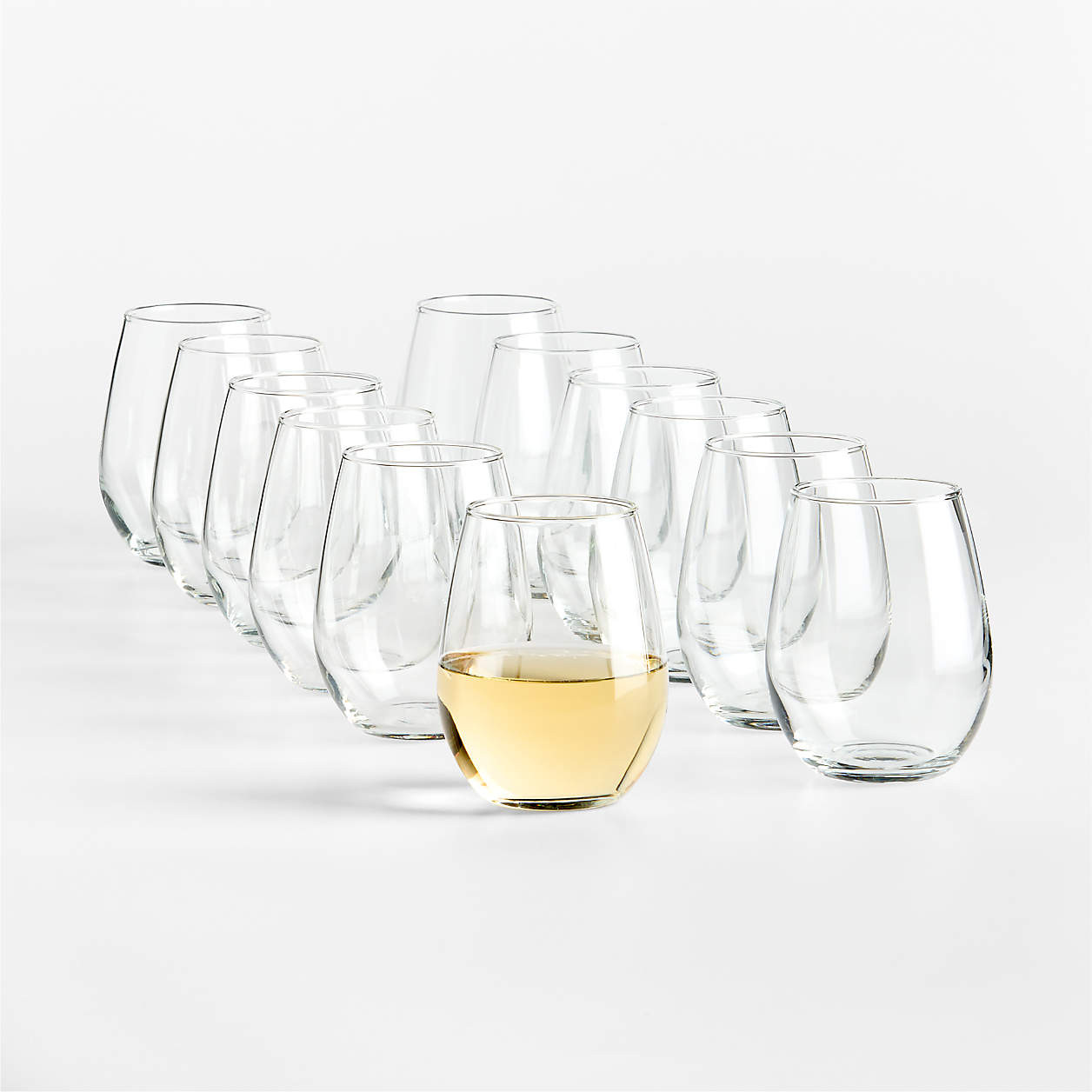 Aspen 11.75-Oz. Stemless Wine Glasses, Set of 12 + Reviews | Crate & Barrel | Crate & Barrel