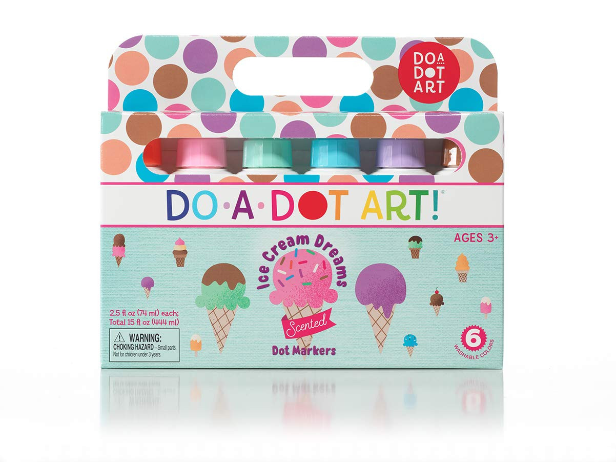 Ice Cream Scented Washable Dot Markers for Kids and Toddlers Set of 6 Pack by Do A Dot Art, The O... | Amazon (US)