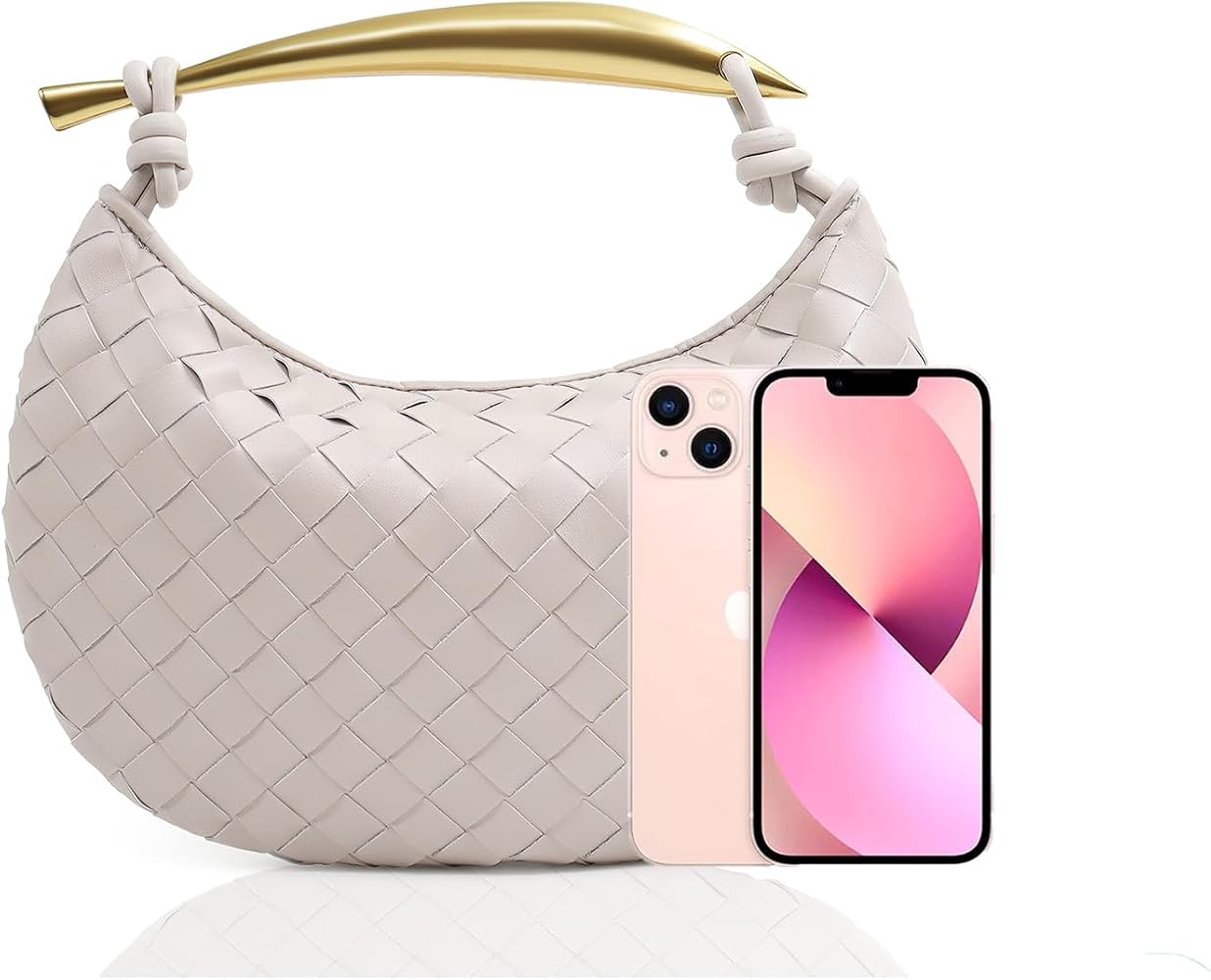 Bisadon Woven Leather Handbag Fashion Dumpling Bag Evening Bag for Women Hobo Bag Knotted Clutch ... | Amazon (US)