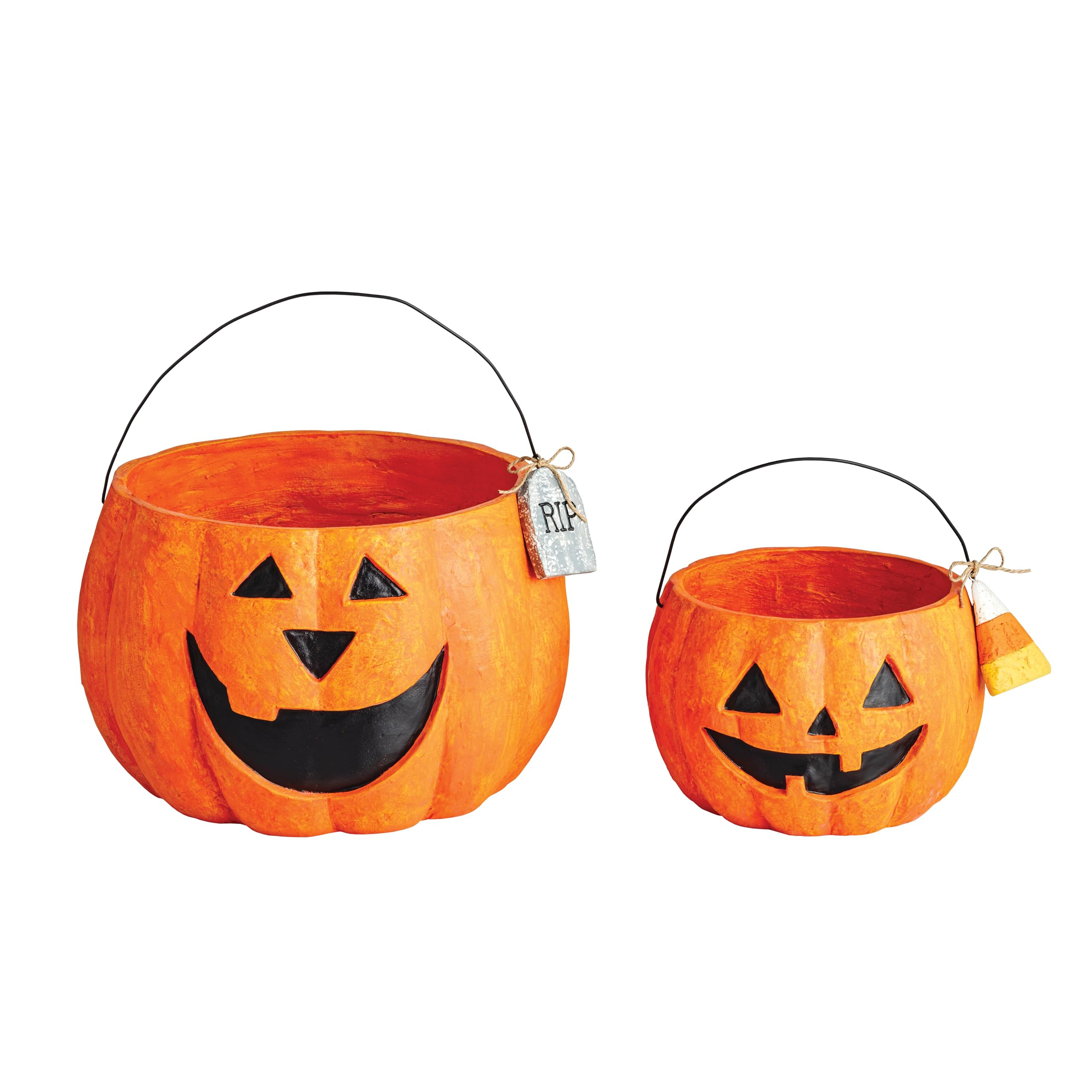 Mud Pie Halloween Mache Pumpkin Treat Buckets | Amazon (US)