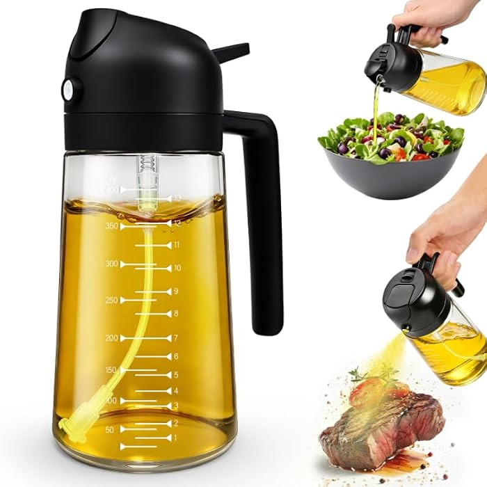 MRUN BONE 2 in 1 \u00d6lspr\u00fcher f\u00fcr Speise\u00f6l, Spr\u00fchflasche \u00d6l, 470ML Coo... | Amazon (DE)