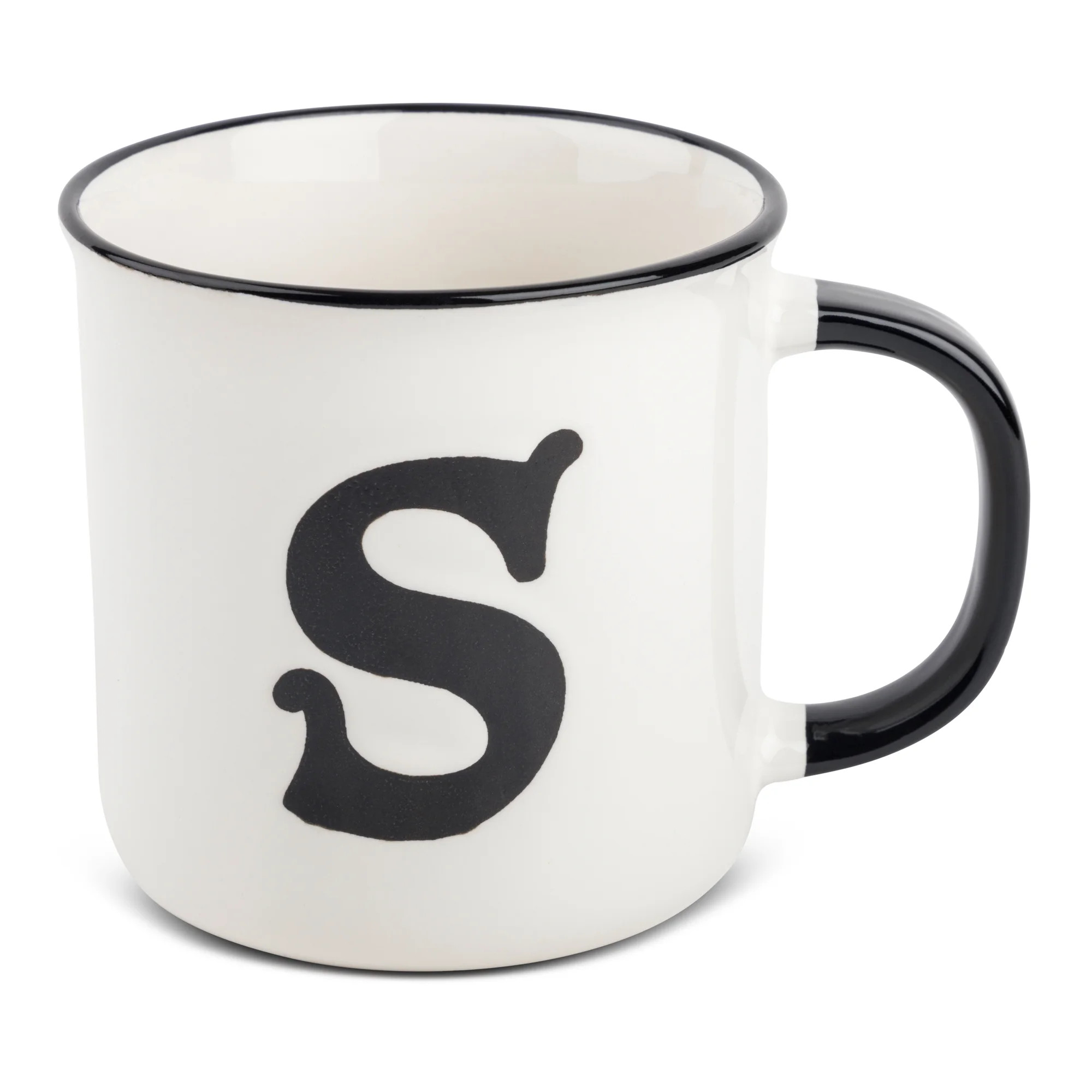 Thyme & Table Monogram S Stoneware Coffee Mug 16oz, White - Walmart.com | Walmart (US)