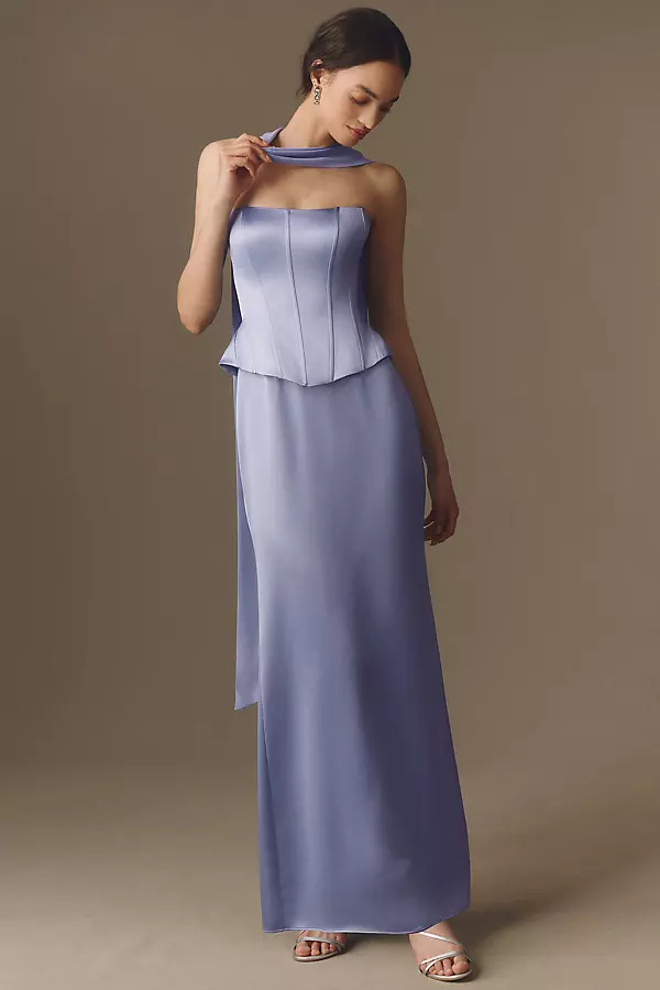 Mimi Satin Corset Dress | Anthropologie (US)