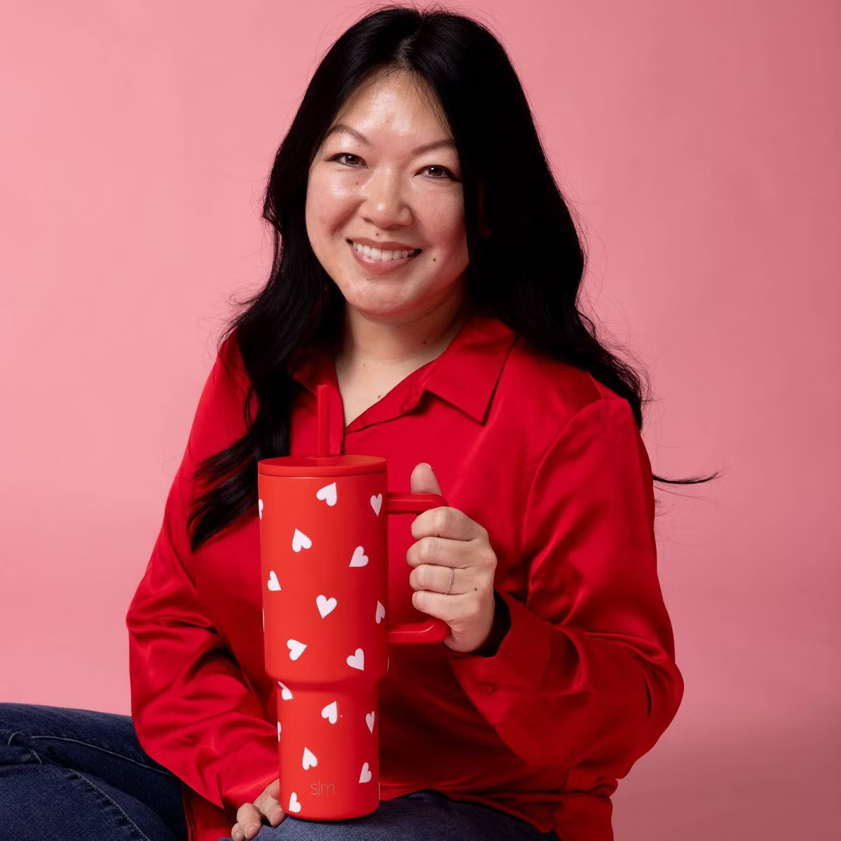 Simple Modern 40oz Hears Straw Tumbler White | Target