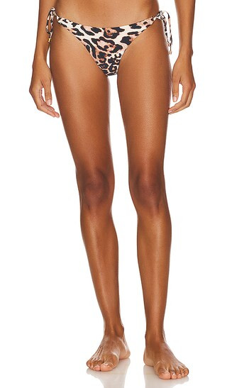 Ring Tie Teeny Bikini Bottom in Cougar | Revolve Clothing (Global)