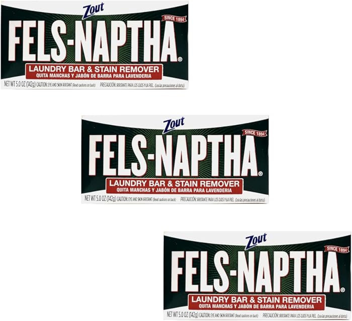 Fels Naptha Laundry Soap & Stain Remover Bar, Pack of 3 | Amazon (US)