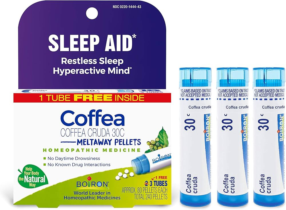 Boiron Coffea Cruda 30C Homeopathic Sleep Aid for Restless Sleep, Mental Hyperactivity, Racing Th... | Amazon (US)