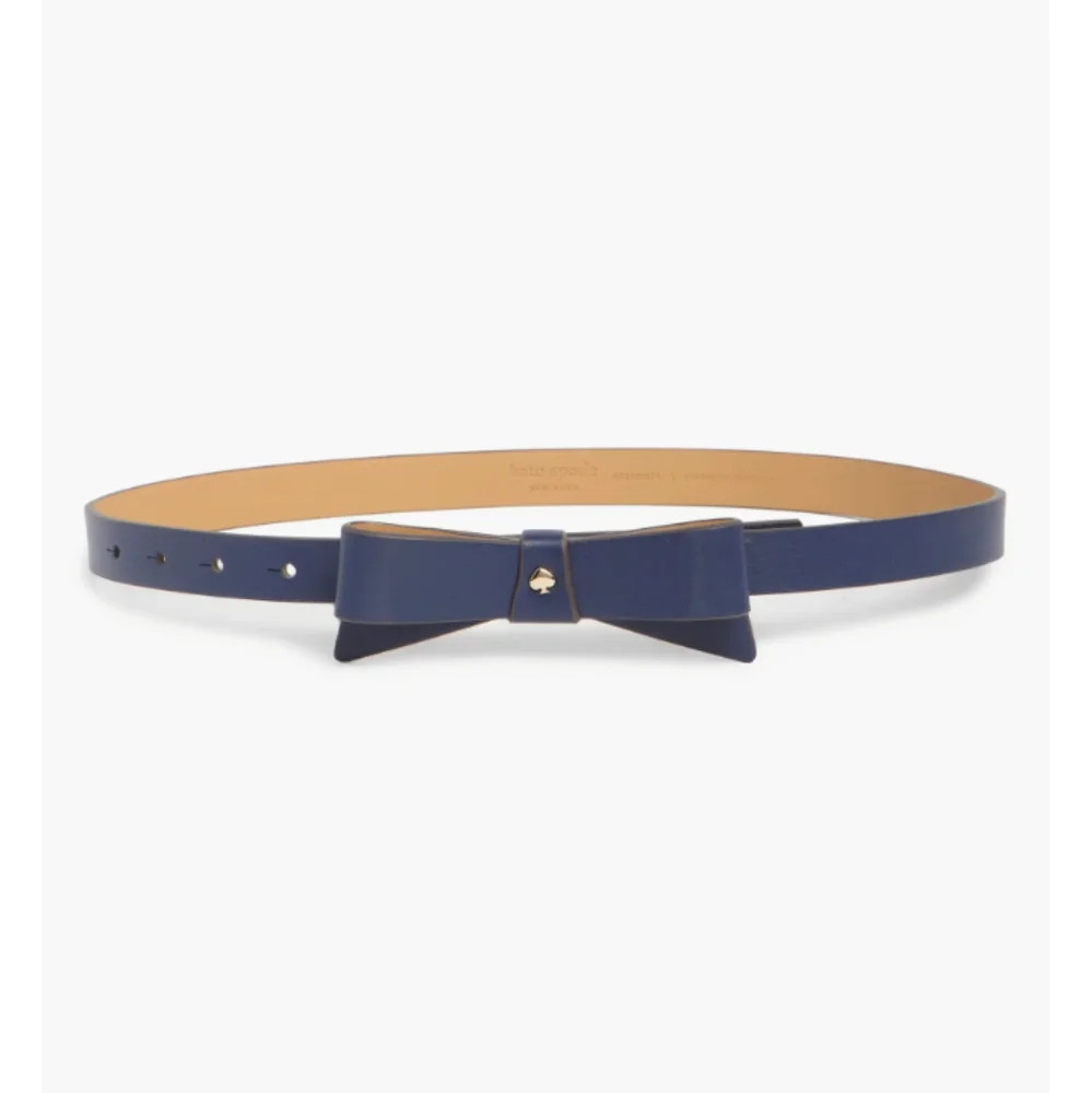 Kate Spade Navy Blue Bow Belt | Poshmark