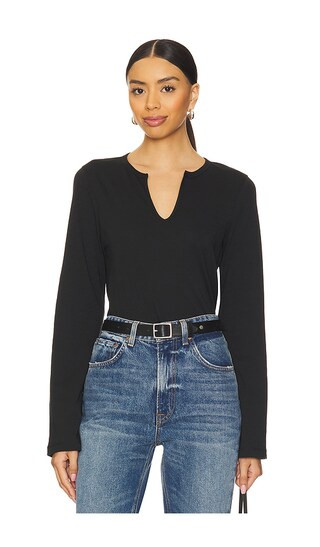 Lian Long Sleeve Tee in Jet Black | Revolve Clothing (Global)