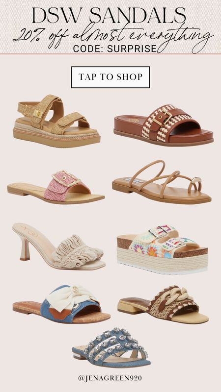 DSW Sandals | Spring Shoes | Slip On Sandal | Buckle Flat Sandals | Denim Sandals 

#LTKfindsunder100 #LTKshoecrush #LTKsalealert