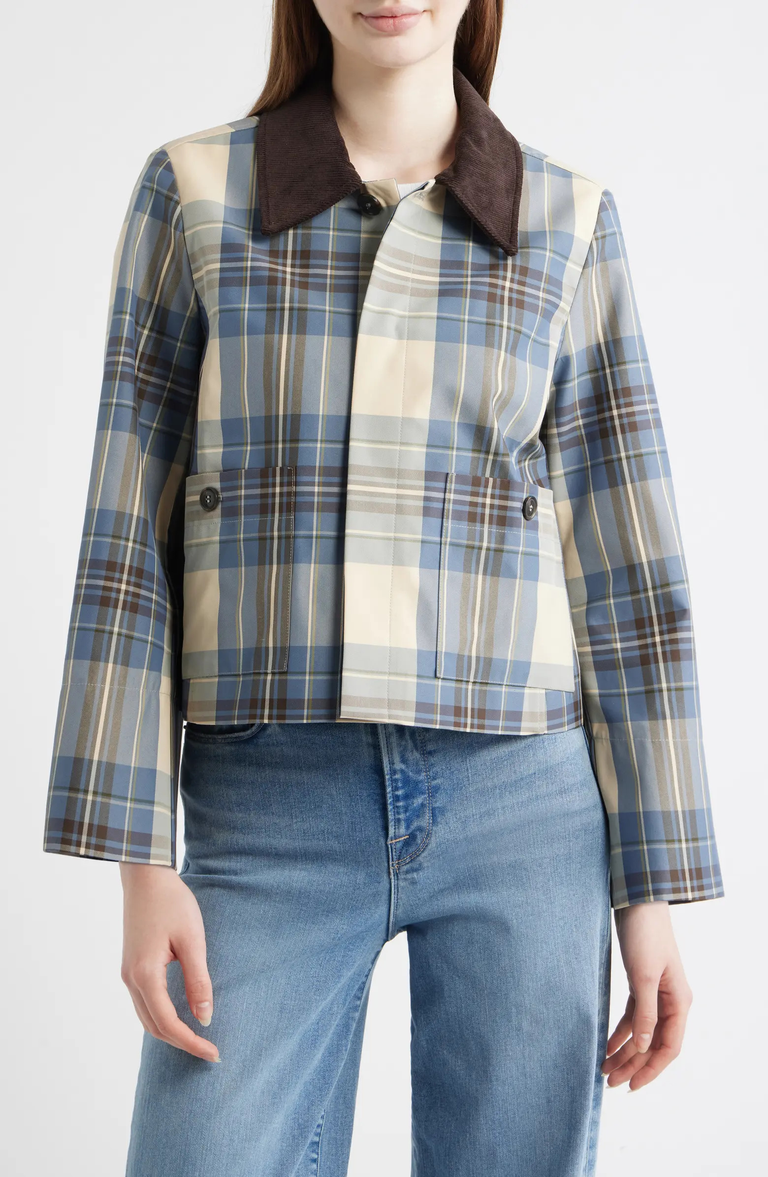 The Short Plaid Cotton Blend Mac Coat | Nordstrom