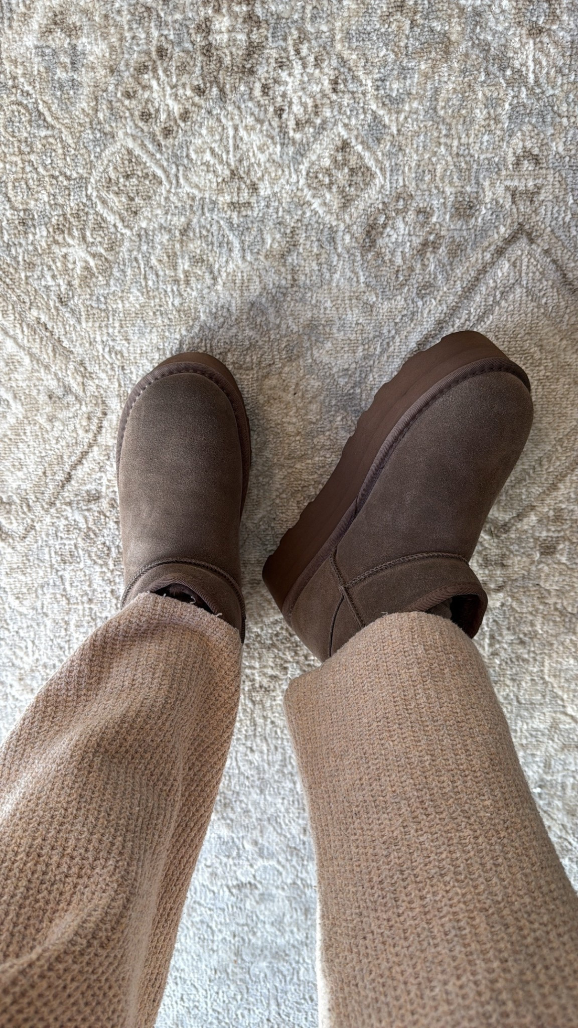 Platform mini boots under $60 🤎