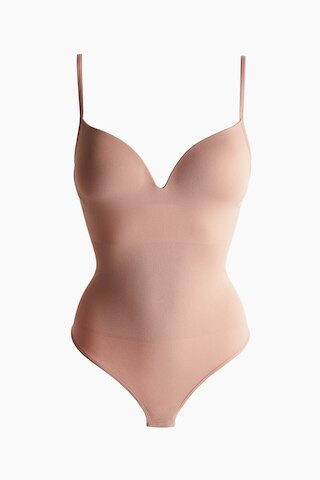 H & M - Seamless Light Shape Push-up thong body - Orange | H&M (UK, MY, IN, SG, PH, TW, HK)