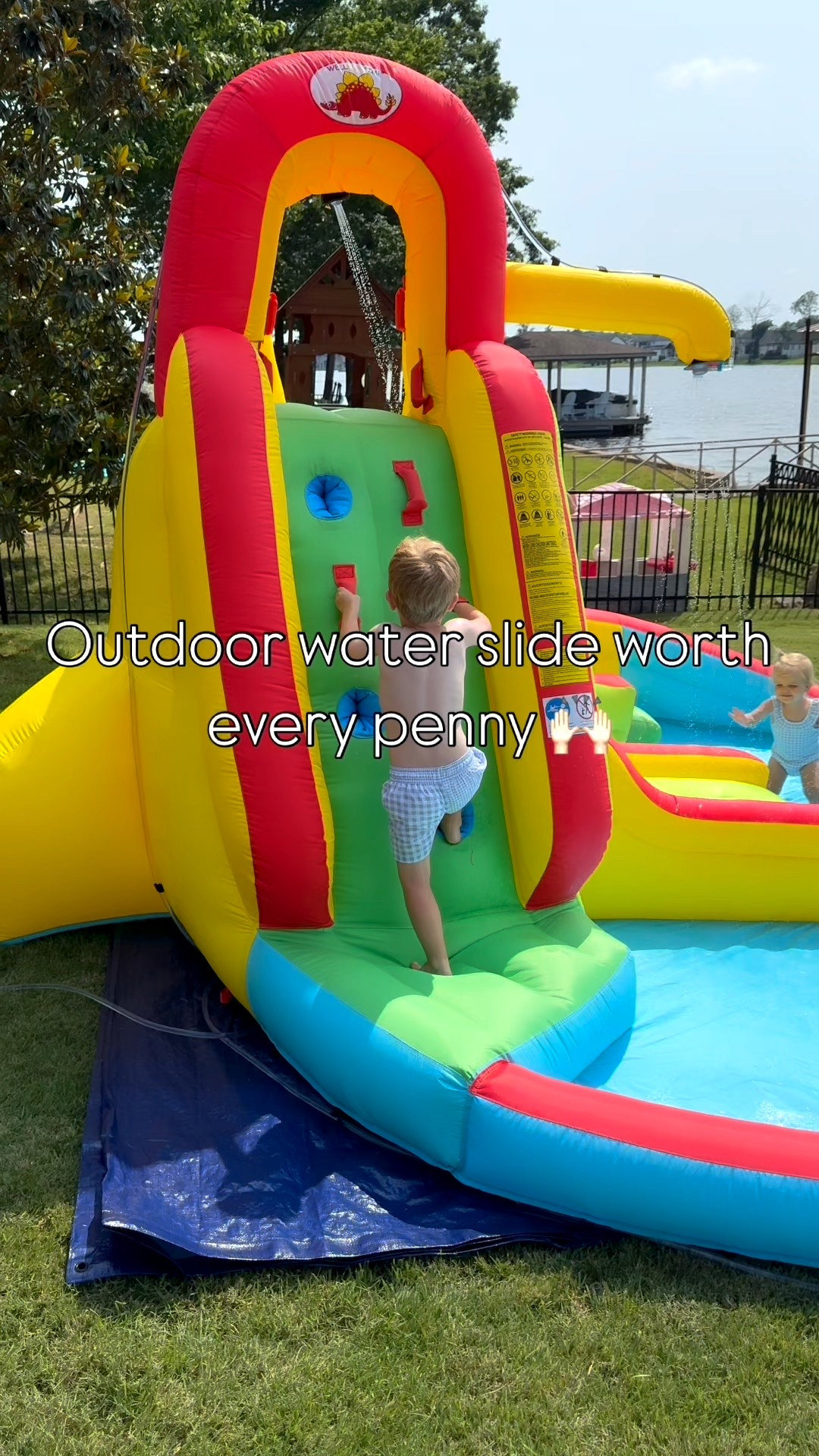 We are obsessed with this inflatable water slide! I love that it has 2 slides for bigger and smaller kids. Comes with a blower & is worth every penny 🙌🏻

#LTKKids #LTKmomlife